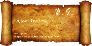 Major Indira névjegykártya